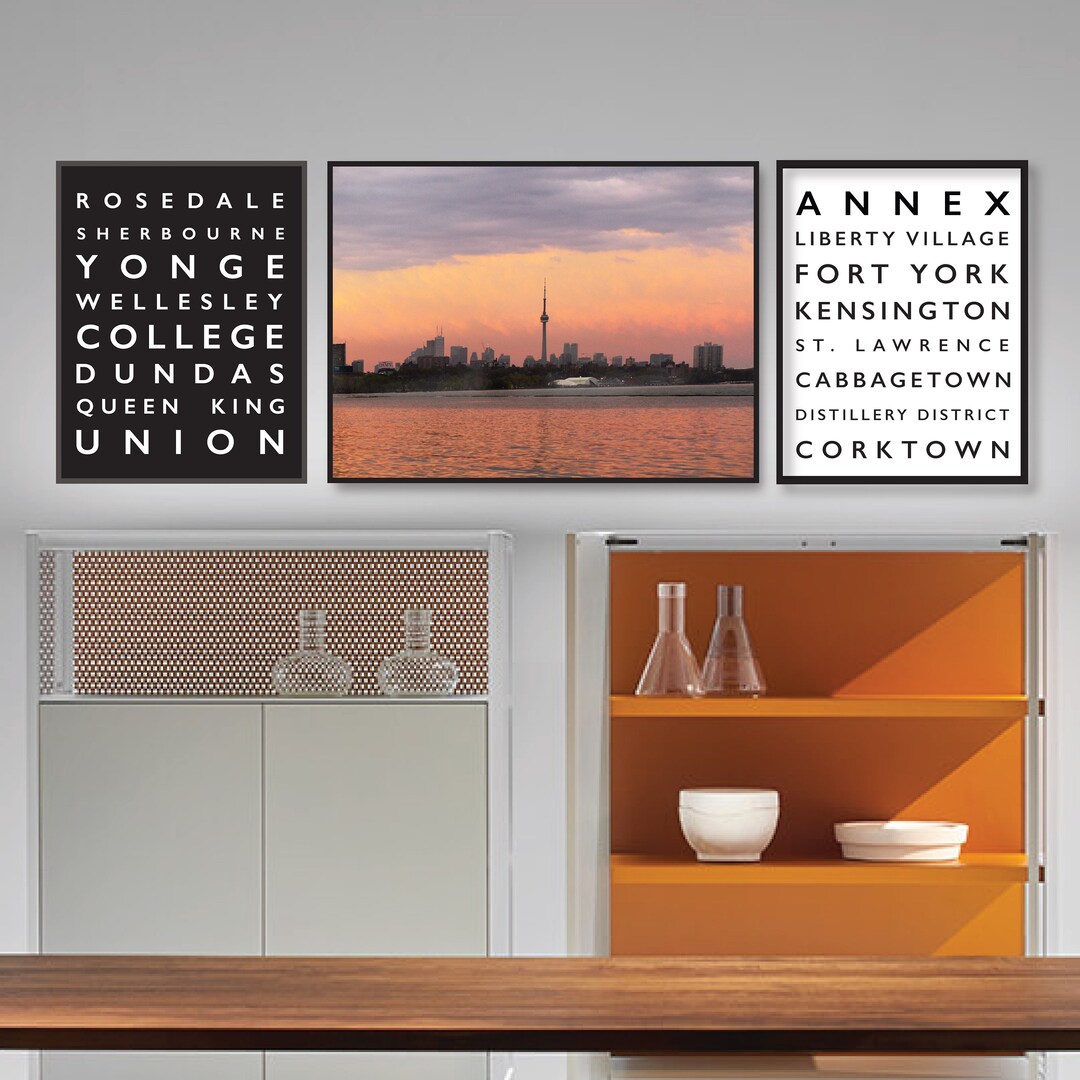 Fine Art Photography toronto Skyline Set of 3 Etsy