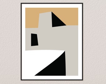 Spiced Mocha Collection - Composition #05, Minimalist Wall Art, Gallery Wall