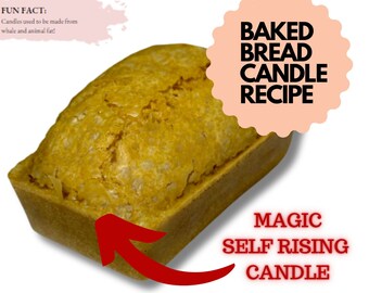 BREAD Baking Candle • baked cupcake candle recipe, soy wax candle, Baked Candle, Candle Recipe, Rising Candle Recipe, Bread Candle, Beeswax
