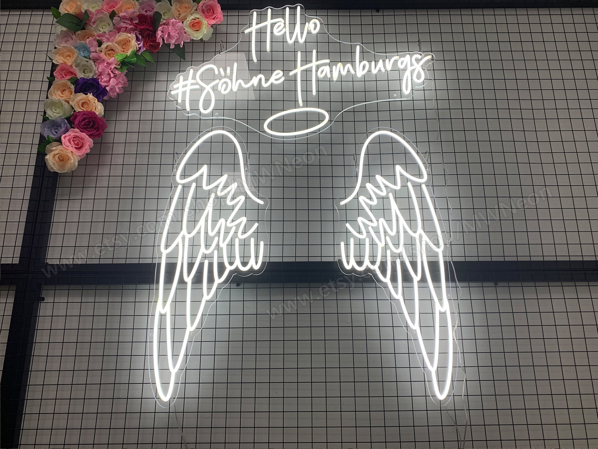 Angel wing cheap led sign