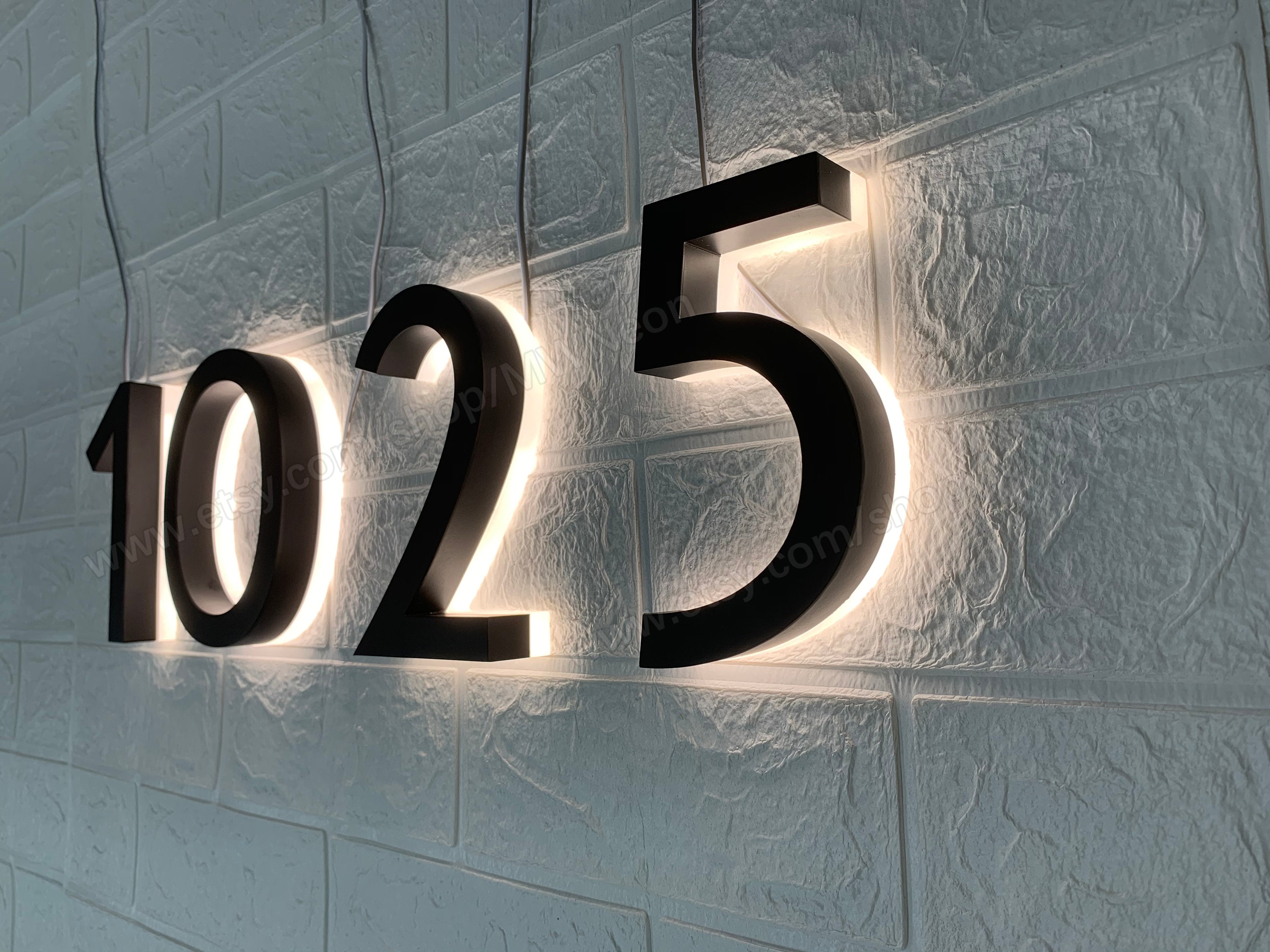 Custom Personalized Room Number Sign Outdoor Lighting House Numbers