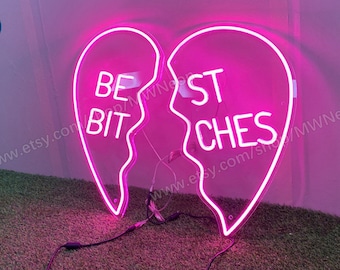 Custom Neon Sign Art Abstraction - Broke Heart Neon Sign, Nimbus neon, Party decor, Personalized Gifts, Bedroom Neon Wall Decor, Photo Zone