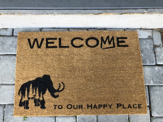 Custom Made Mammoth Door Mat Personalized Doormat 2 Sizes Etsy
