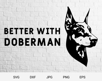 Love Doberman Svg Etsy