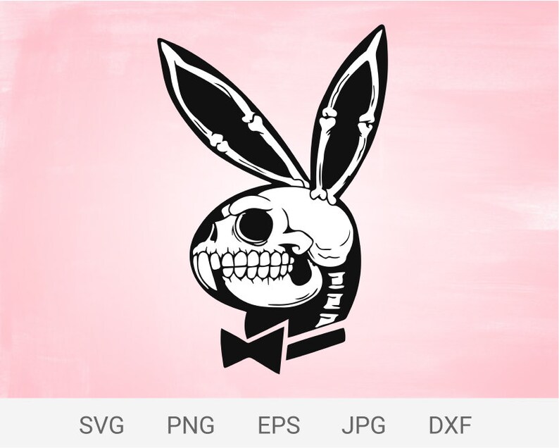 Download Playboy skull svg for t shirt funny print for halloween | Etsy