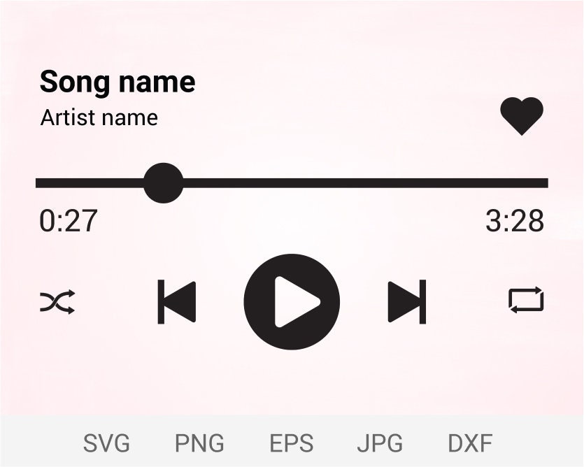 Audio Control Buttons Svg Music Player Svg Spotify Song Etsy India