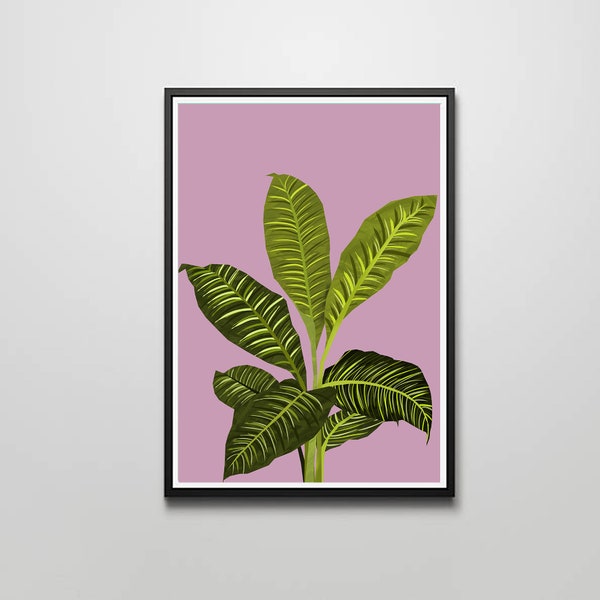 Simple leaf print / Home Decor / Jungle / Tropical / Wall Art / Nursery Art / Wall Print