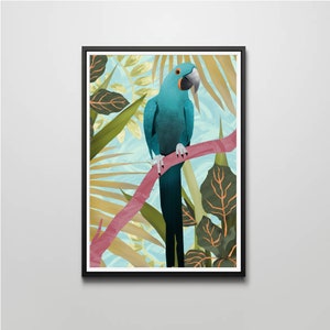 Parrot / Jungle/ Tropical / Safari / Illustration / Home Decor/ Wall Print / Wall Art