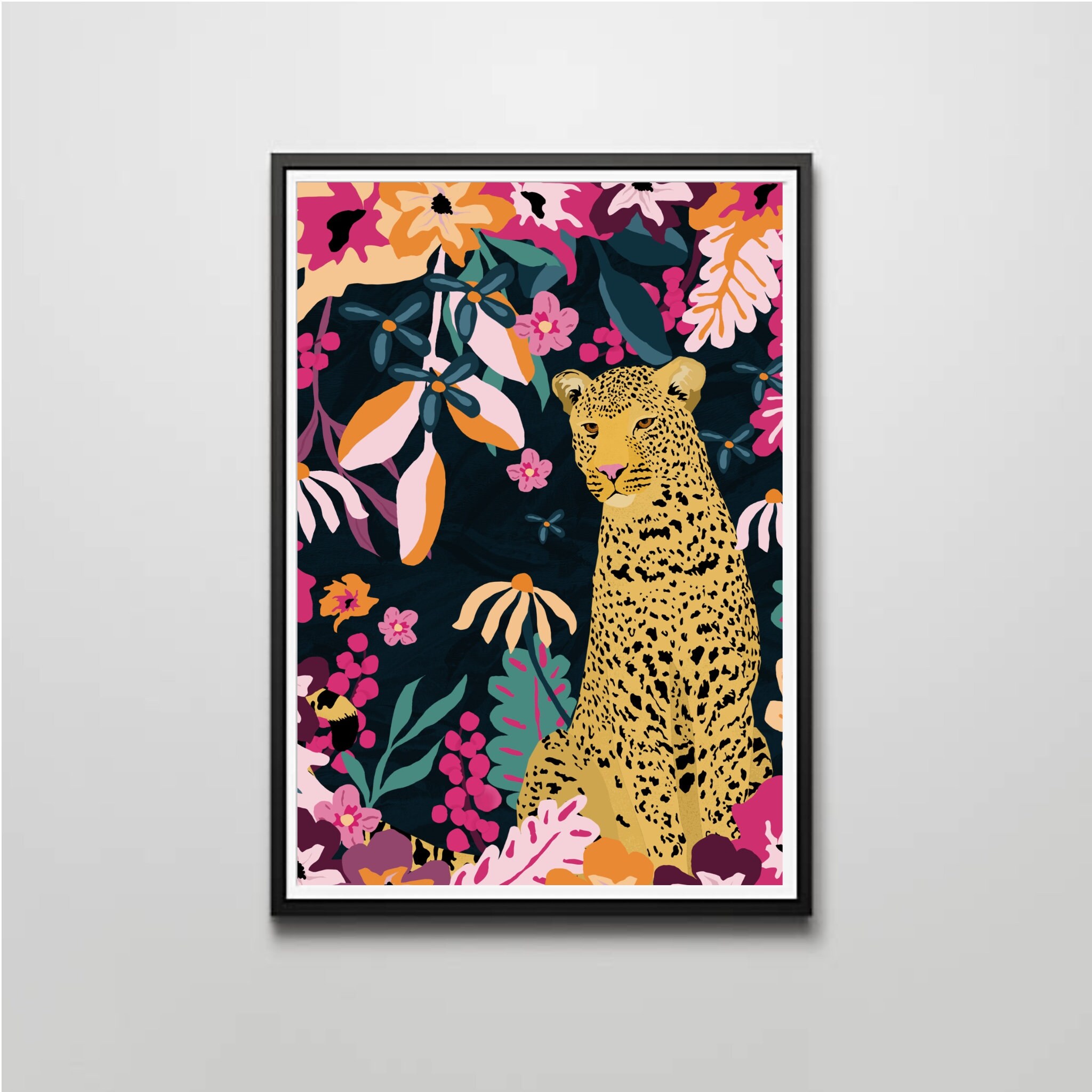 Set of 2 Wall Art Print on Canvas 2 Pieces Abstract Animals Etsy