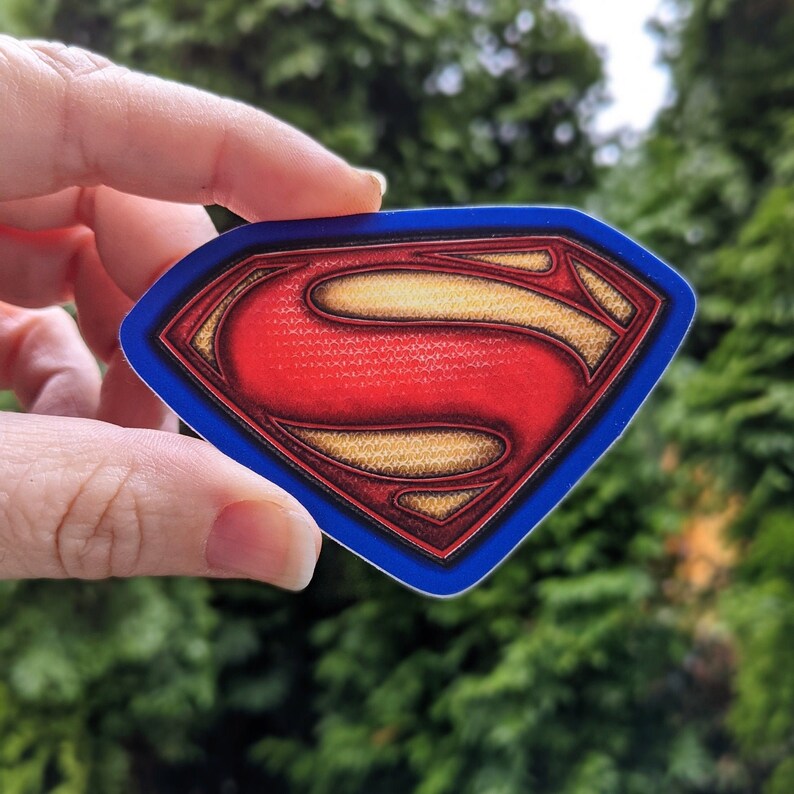 Superman Vinyl Sticker Etsy