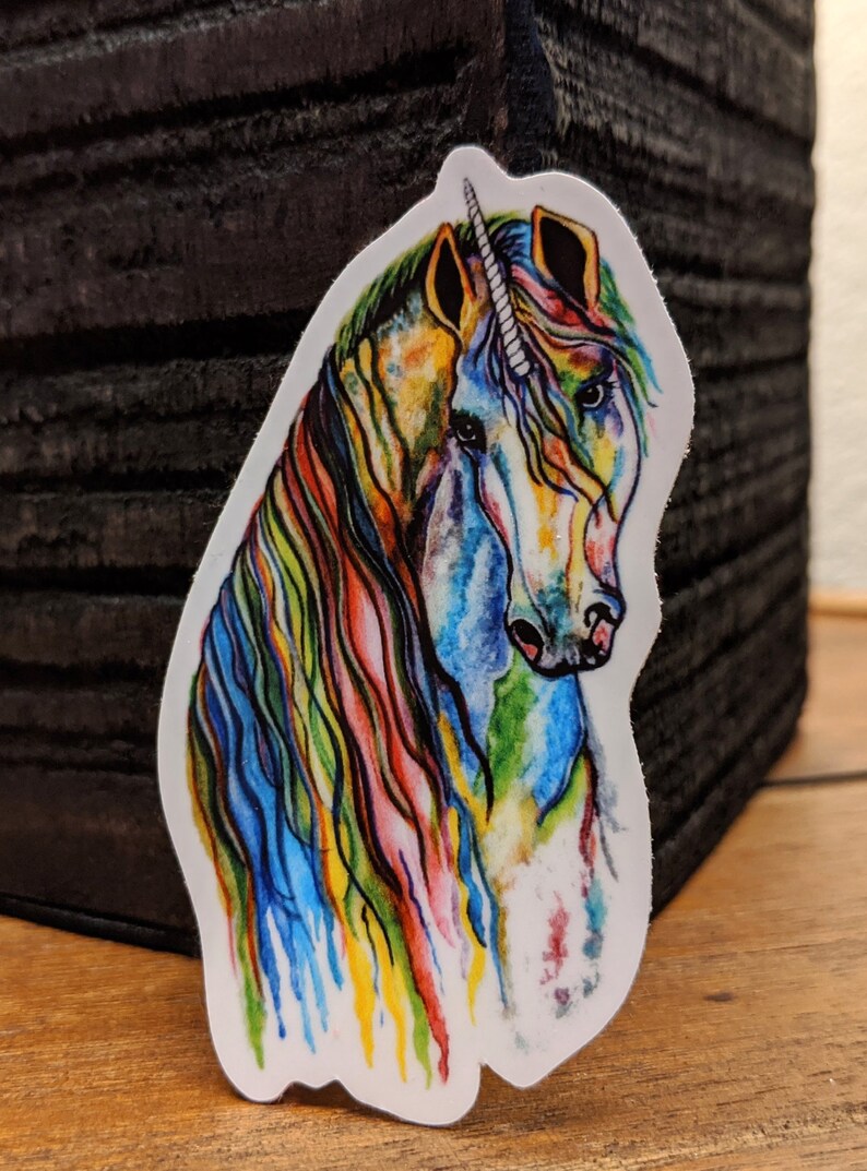 Unicorn Vinyl Sticker Etsy