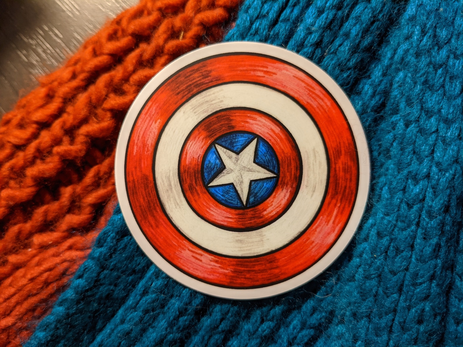 Captain America Shield Vinyl Sticker Etsy