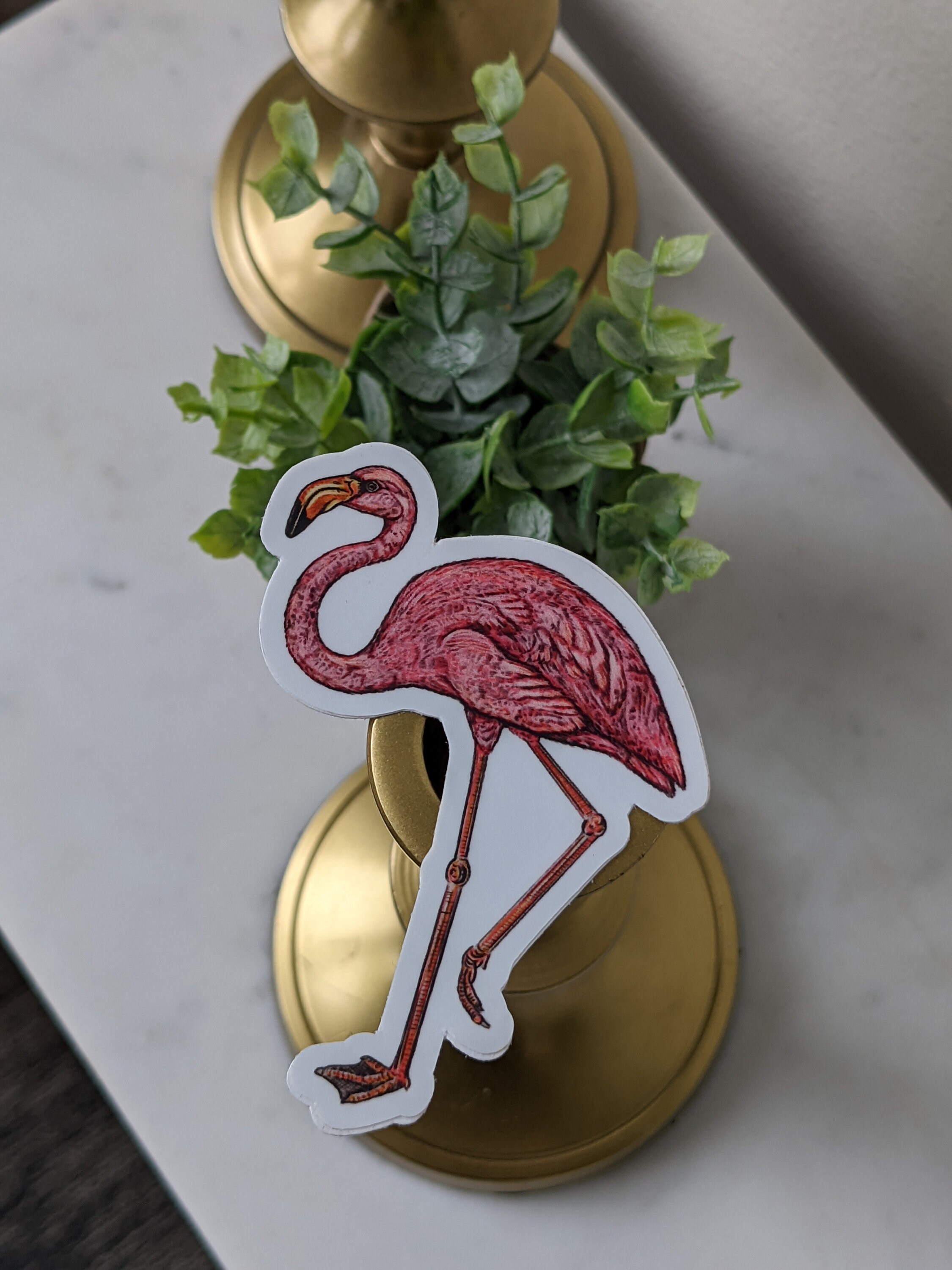 Flamingo Vinyl Sticker - Etsy