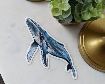 Blue Whale Vinyl Sticker