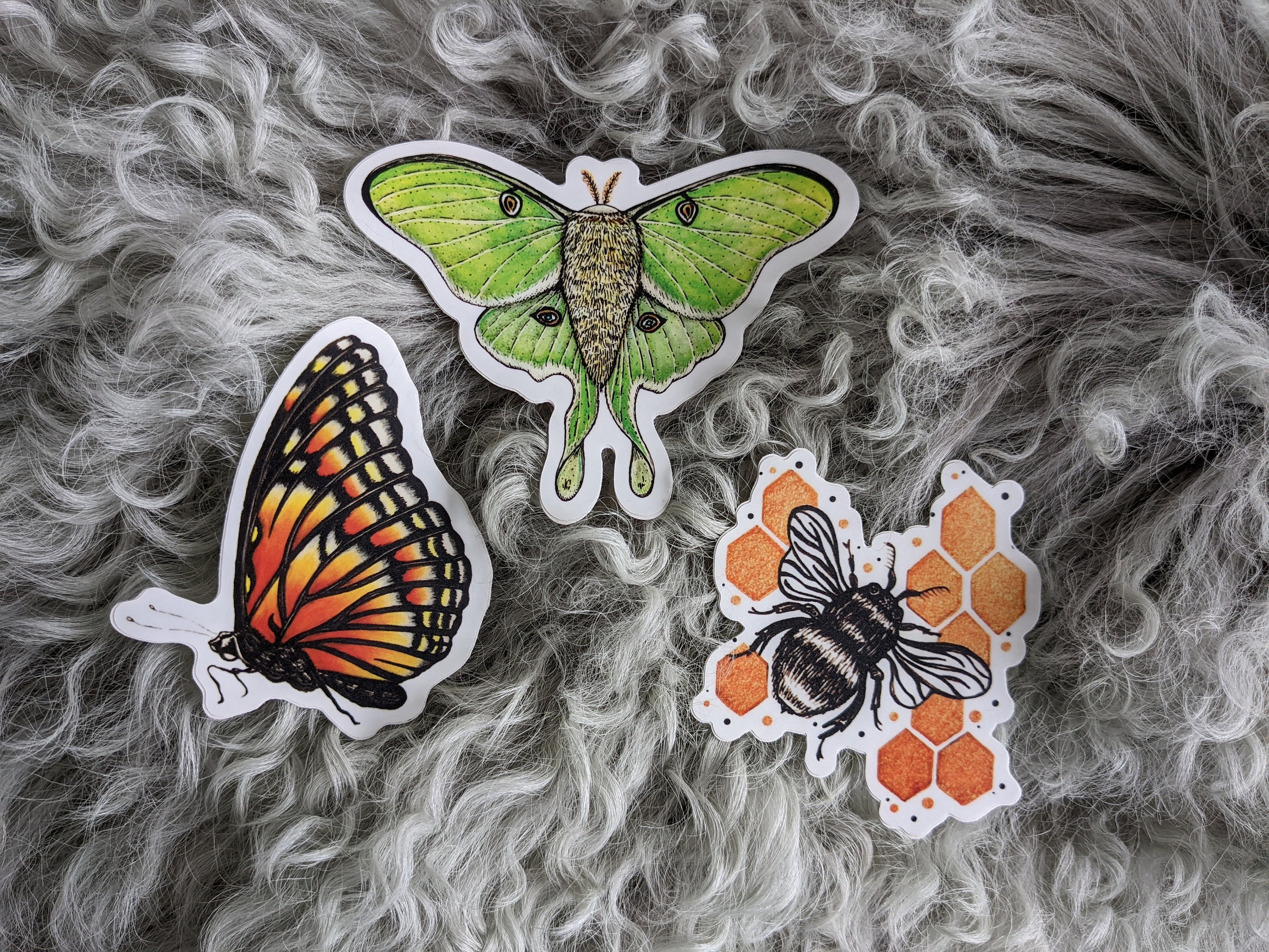 Pollen Sticker Pollinator Vinyl Sticker Collection - Singles or Bundle of 3 - Etsy