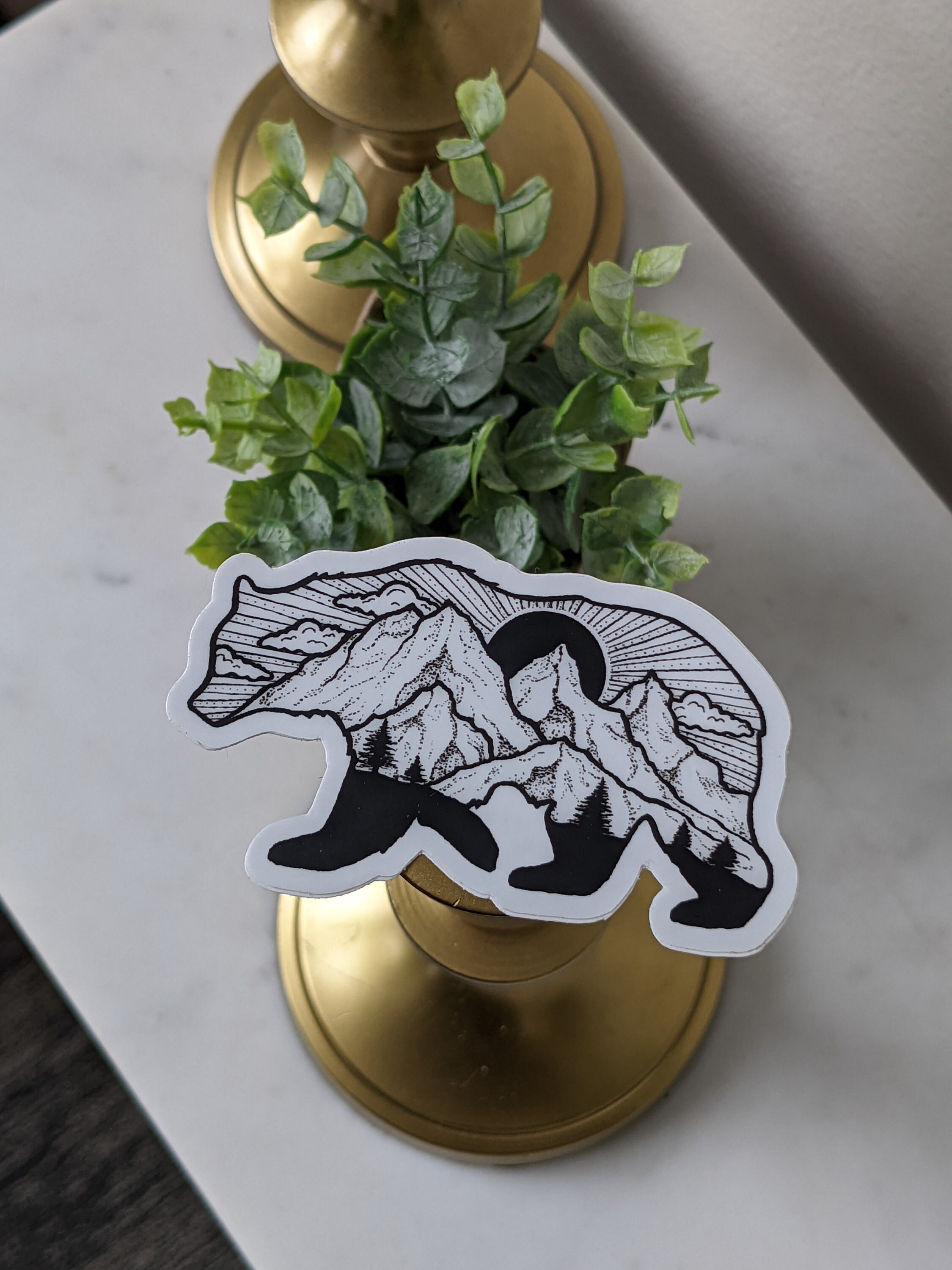 Bear Vinyl Sticker - Etsy