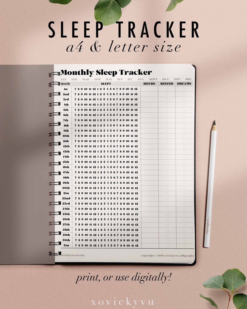 Free printable pink sleep tracker - sergfluid