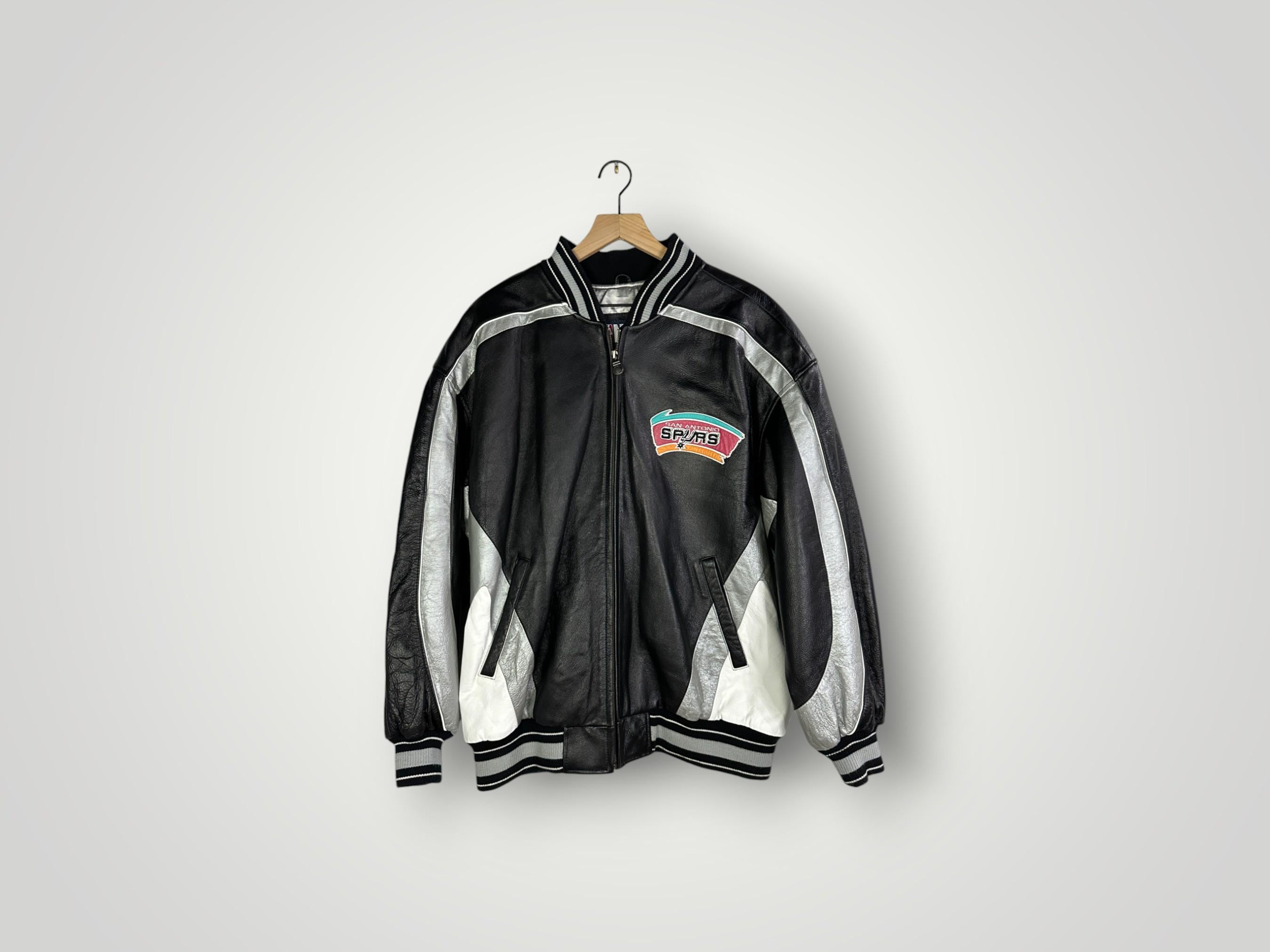 VINTAGE 90's San Antonio Spurs Leather Jacket - Etsy
