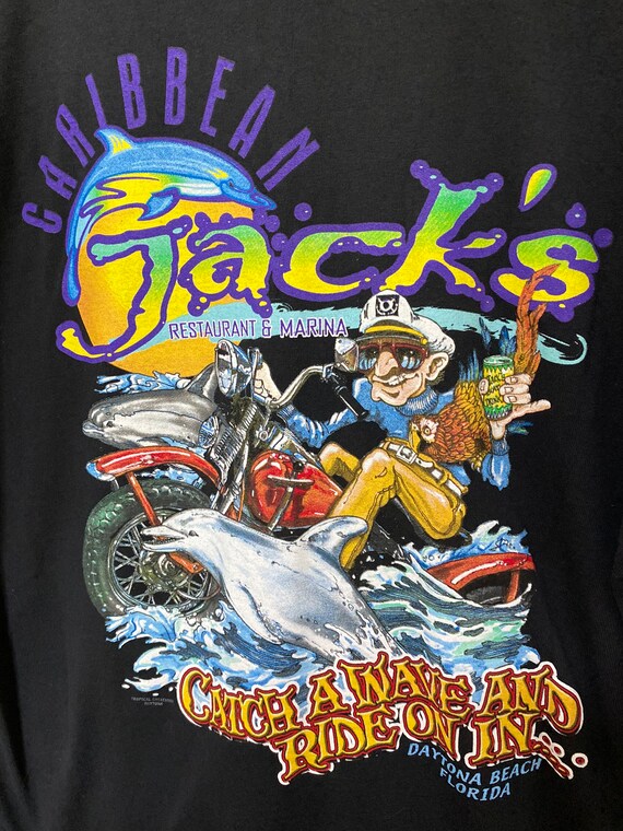 2000's Caribbean Jack's Restaurant Long Sleeve Shirt Gem