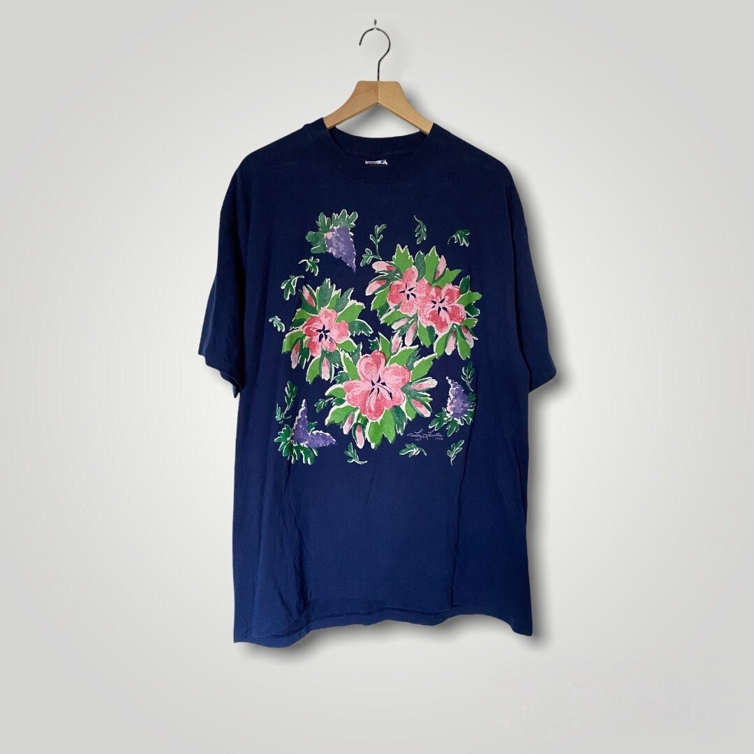 ◆LETERIE◆ VINTAGE FLOWER RIBBON TSHIRT_WHITE Bing Flower Band T-shirt – Last Wave Originals