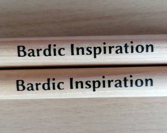 Bardic Inspiration - 7A Hickory Drumsticks, Dungeons and Dragons, DnD, Drum Sticks, RPG, Bard, Unique Gift, Musician Gift, Funny Gift, Drum