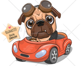 Baby Pug Clipart Etsy