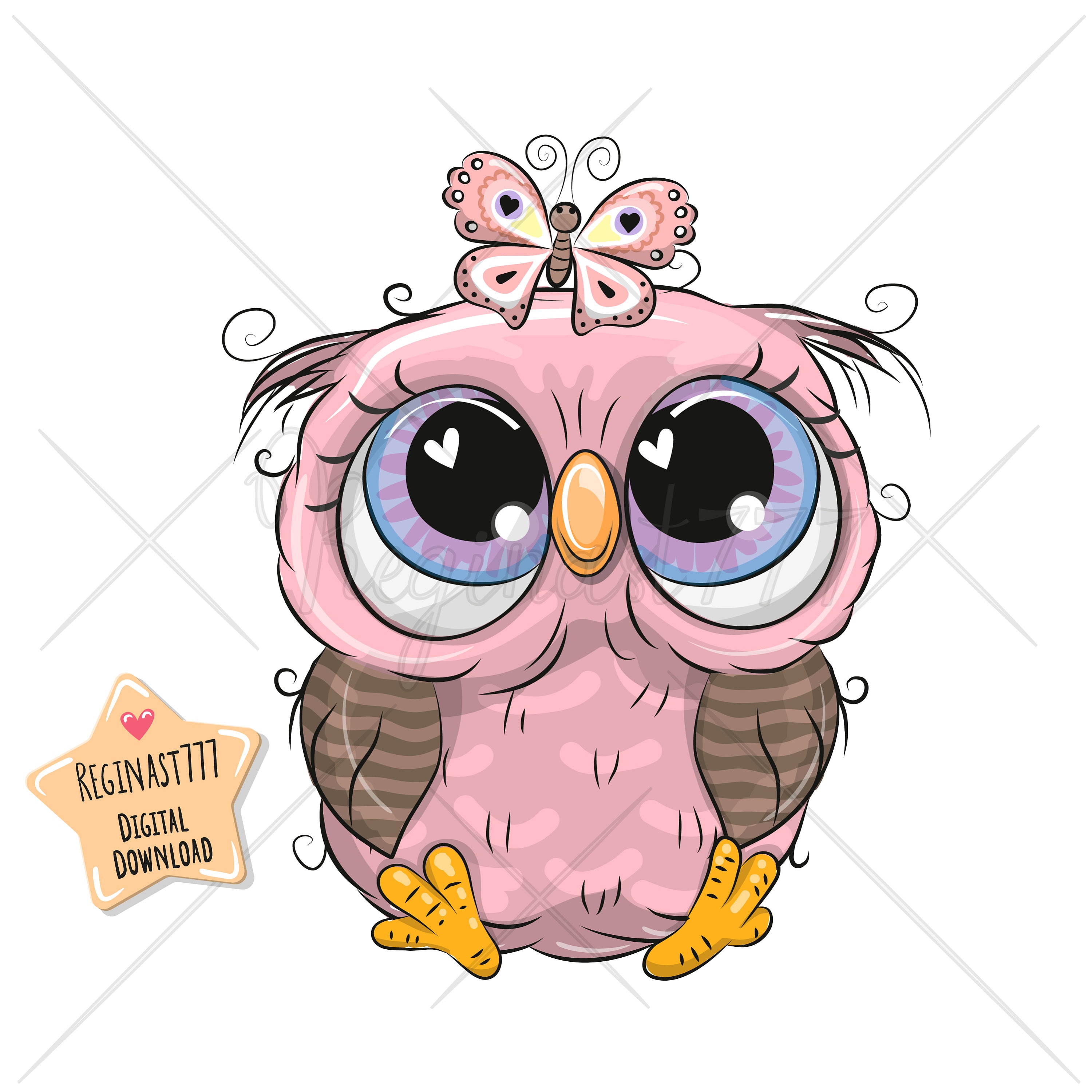 Cute Owl Png Digital Download Owl Clipart Sublimation Etsy