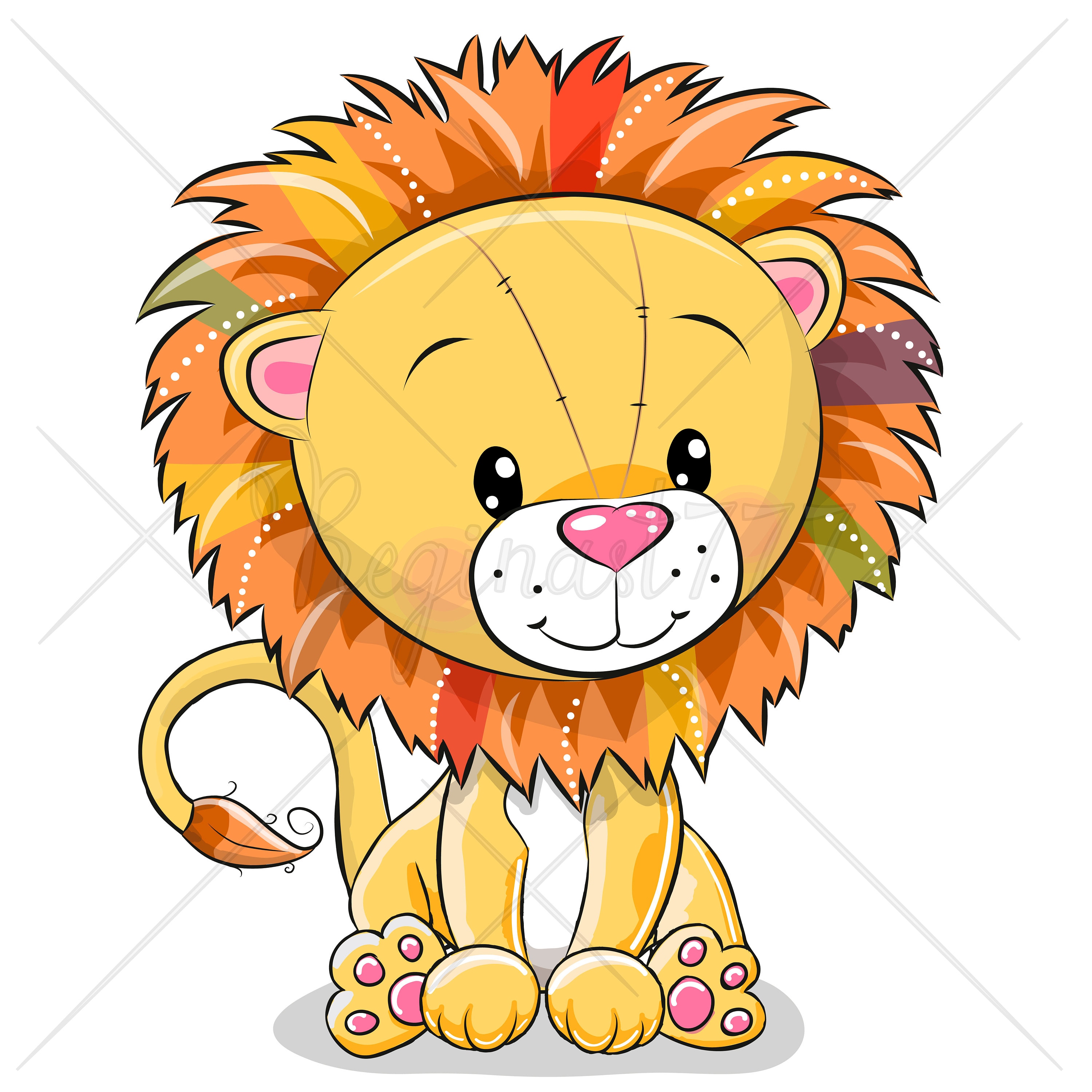 Süße Tiere ClipArt Set von 10 handgezeichnet 300 PNG-Dateien | Etsy