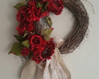 Vintage Artificial Red Strawberries millinery crafts cake topper wreath