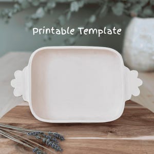 Plantilla para construir losas, molde para pan de cerámica con asas de flores (patrón PDF)