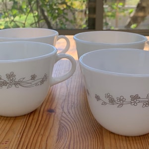 Pyrex/Corning Ribbon Bouquet Tea/Coffee Mug (2 of each brand available)