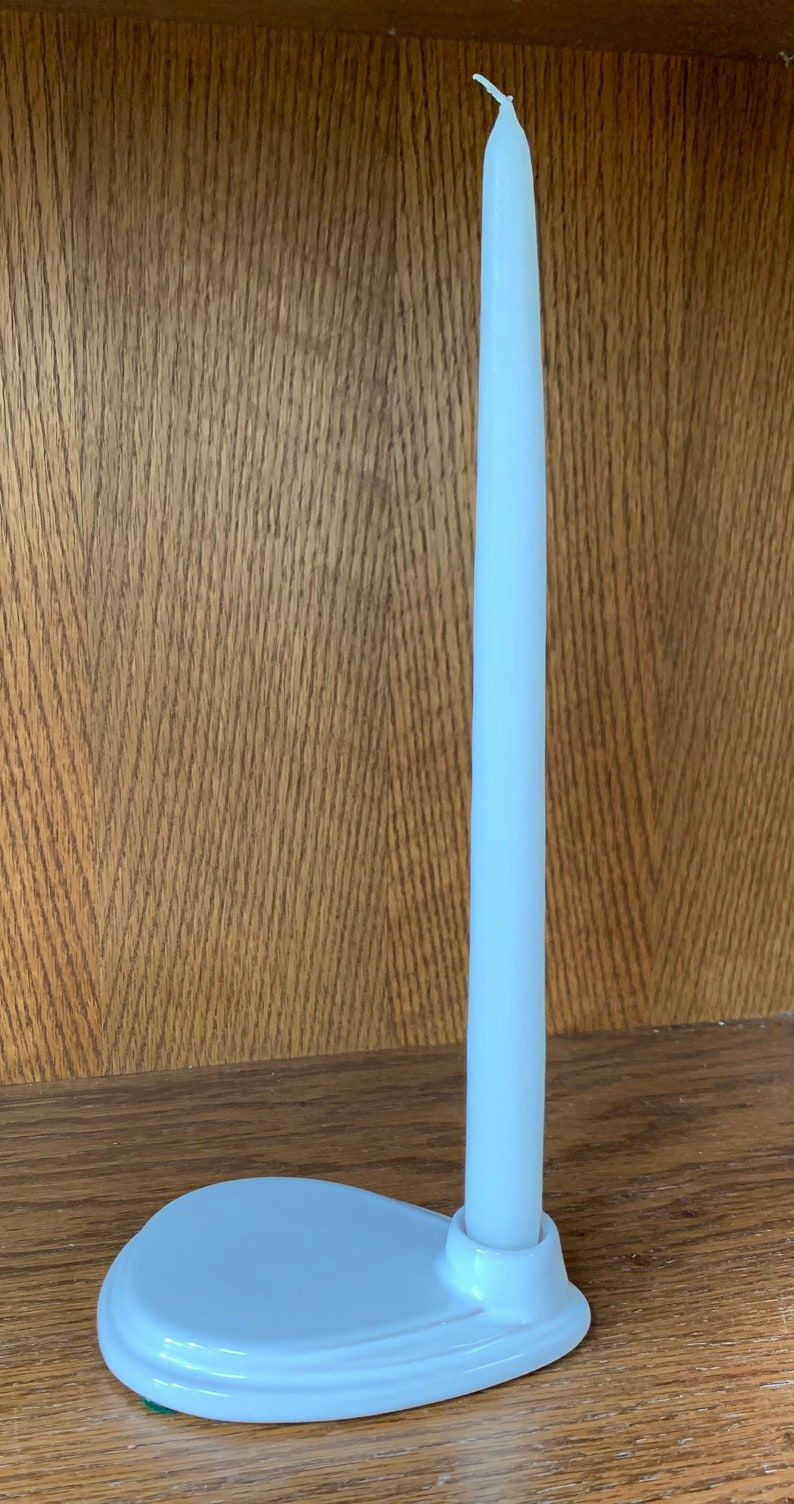 Vintage Frankoma Teardrop Candle Holder in White Glaze Etsy