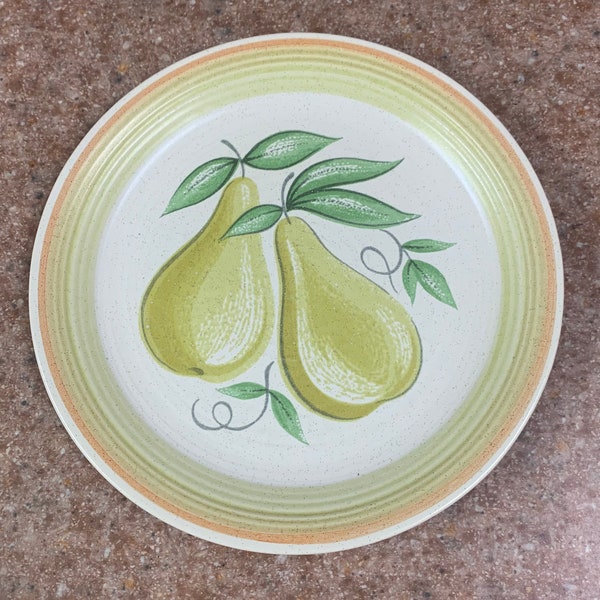 Vintage Franciscan Earthenware Large Fruit Salad Plate in Pear Design