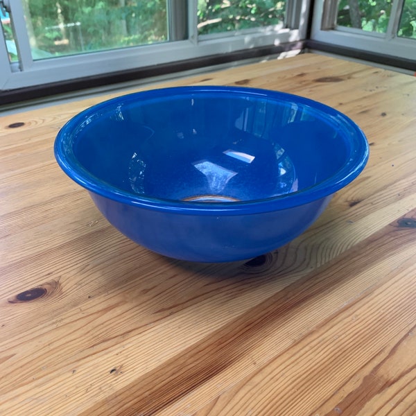 Vintage Pyrex Blue Mixing Bowl with Clear Bottom #325