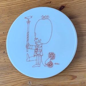 Vintage B & G Design Antoni Copenhagen Porcelain Drum Major Hot Plate/Trivet