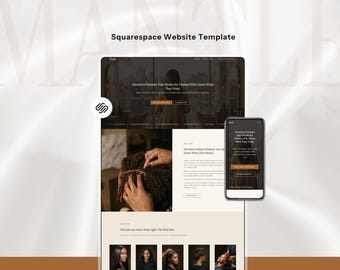 Squarespace Hair Salon Template, Hairstylist Website Design