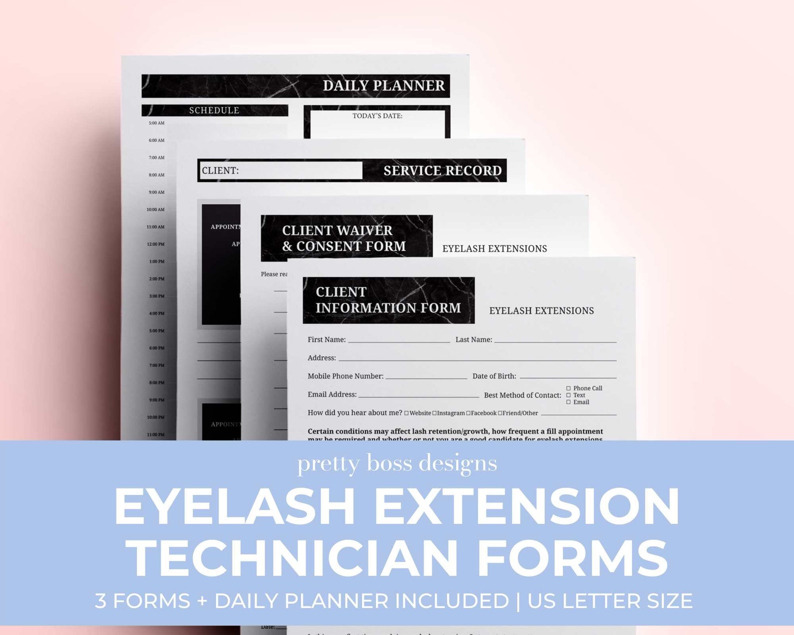 Eyelash Extension Consent Form, Lash Waiver for Lash Technician, Lash Conse...