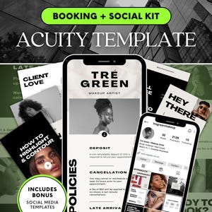 Makeup Artist Acuity Scheduling Template + Instagram Canva Templates