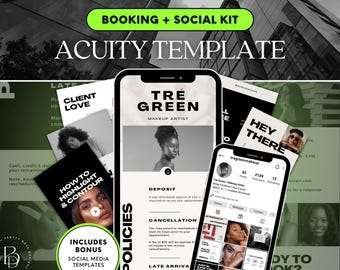 Makeup Artist Acuity Scheduling Template + Instagram Canva Templates