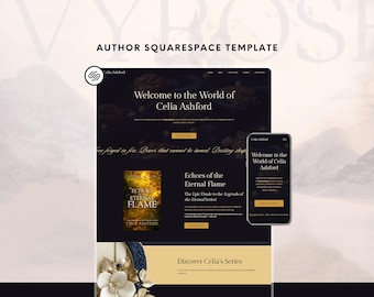 Romantasy Author Squarespace Website Design for Writers, Fantasy Romance Website