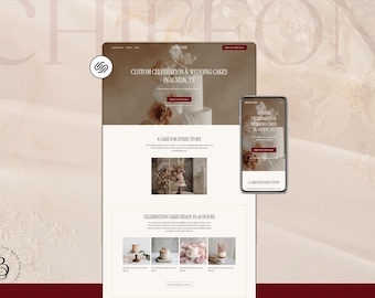 Squarespace 7.1 Template for Wedding Cake Business Bakery Website