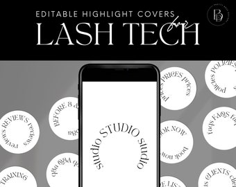Instagram Highlights Cover White and Black, Lash Tech Highlights, Story Cover Templates