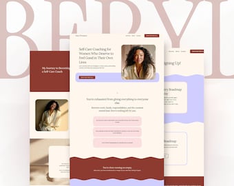 Squarespace Template for Life Coaches: Colorful, Mobile-Friendly Wellness Coaching Website