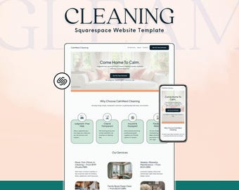 Squarespace Cleaning Business Website Template for Professional Maid Service and House Cleaning Company