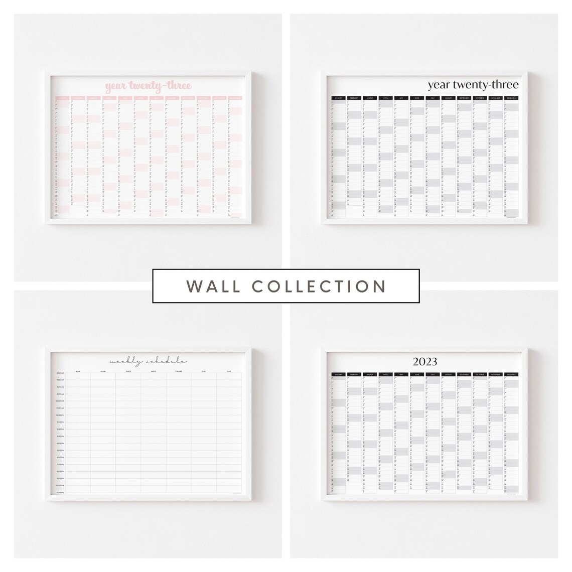 Printable 2023 Wall Calendar Large Wall Planner Minimalist Etsy Canada