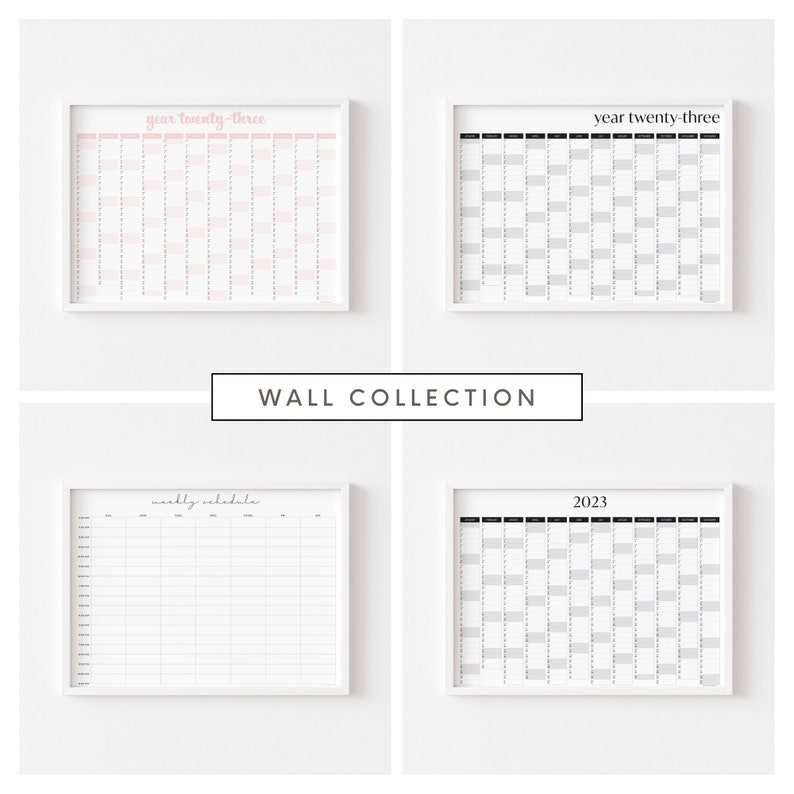 Printable 2023 Wall Calendar Large Wall Planner Minimalist Etsy Canada
