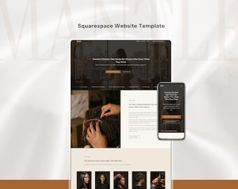Squarespace Hair Salon Template, Hairstylist Website Design