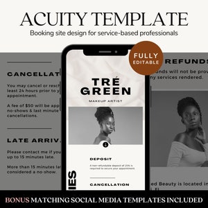 Acuity Template Makeup Artist Acuity Scheduling Template MUA DIY Acuity Esthetician Booking Site Design for Service Providers