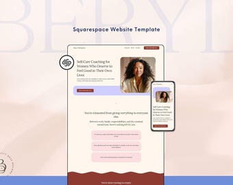 Squarespace Coach Website Design Template for Online Life Coach