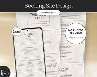 Square Appointment Hair Acuity Template Hairstylist Website Banner Canva Beauty Salon Policies for Scheduling Site Design with No Photos